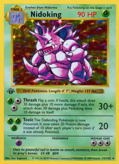 Nidoking, imagem de catálogo