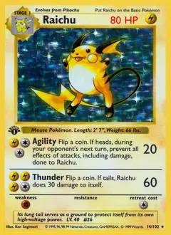 Raichu, imagem de catálogo