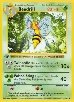 Beedrill, imagem de catálogo