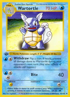 Wartortle, imagem de catálogo