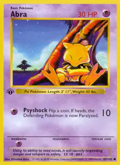 Abra, imagem de catálogo