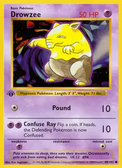 Drowzee, imagem de catálogo