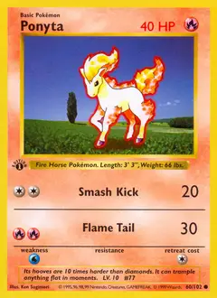 Ponyta, imagem de catálogo