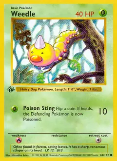 Weedle, imagem de catálogo