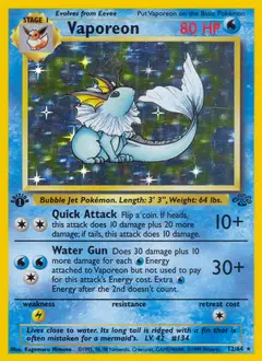 Vaporeon, imagem de catálogo