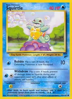 Squirtle, imagem de catálogo