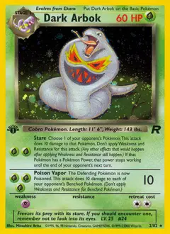 Dark Arbok, imagem de catálogo