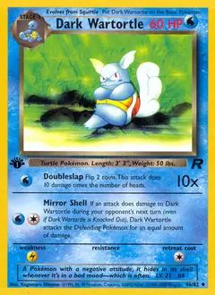 Dark Wartortle, imagem de catálogo