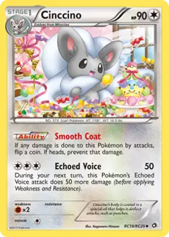 Cinccino, imagem de catálogo