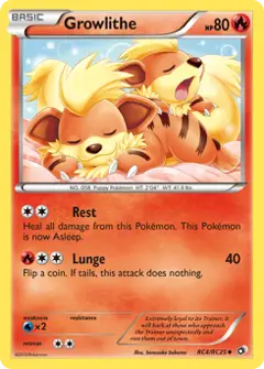 Growlithe, imagem de catálogo
