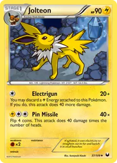Jolteon, imagem de catálogo