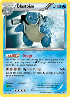 Blastoise, imagem de catálogo