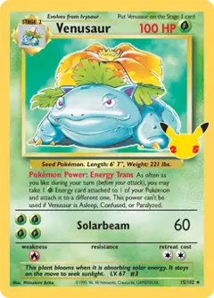 Venusaur, imagem de catálogo