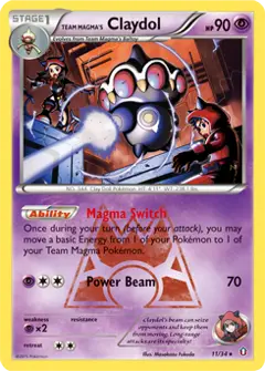 Team Magma's Claydol, imagem de catálogo