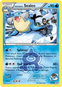 Team Aqua's Sealeo, imagem de catálogo