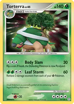 Torterra, imagem de catálogo