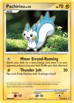Pachirisu, imagem de catálogo