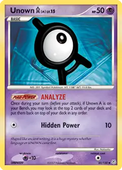 Unown [A], imagem de catálogo