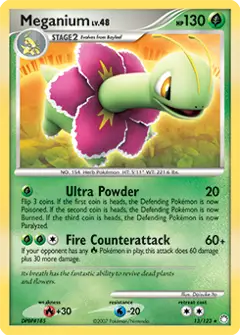 Meganium, imagem de catálogo