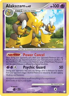 Alakazam, imagem de catálogo