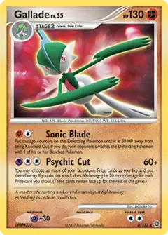 Gallade, imagem de catálogo