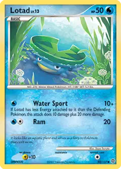 Lotad, imagem de catálogo