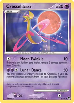 Cresselia, imagem de catálogo