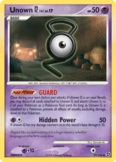 Unown [G], imagem de catálogo