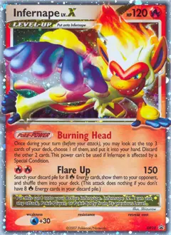 Infernape LV.X, imagem de catálogo