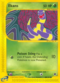 Ekans, imagem de catálogo