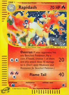 Rapidash, imagem de catálogo