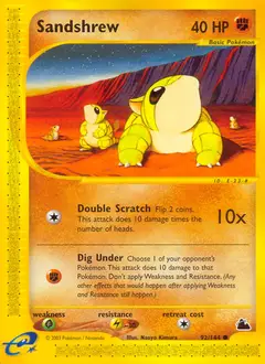 Sandshrew, imagem de catálogo