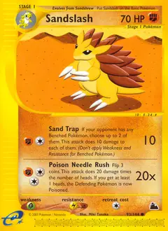Sandslash, imagem de catálogo