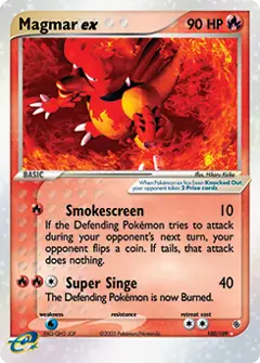 Magmar ex, imagem de catálogo