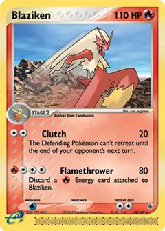 Blaziken, imagem de catálogo