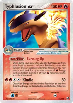 Typhlosion ex, imagem de catálogo