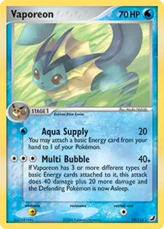 Vaporeon, imagem de catálogo