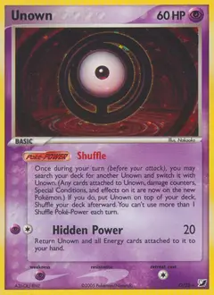 Unown, imagem de catálogo