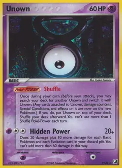 Unown, imagem de catálogo