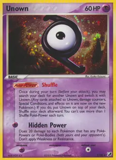 Unown, imagem de catálogo