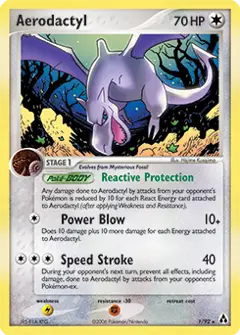Aerodactyl, imagem de catálogo