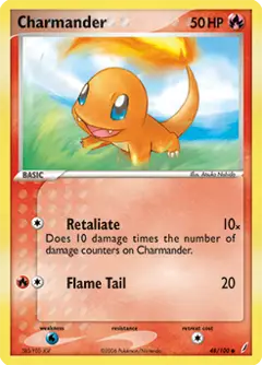 Charmander, imagem de catálogo