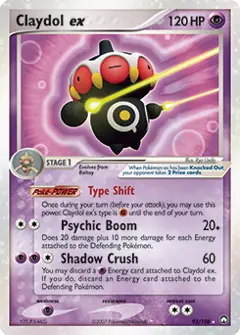 Claydol ex, imagem de catálogo