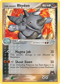 Team Magma's Rhydon, imagem de catálogo