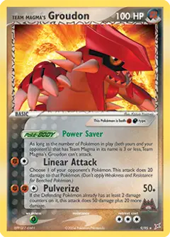 Team Magma's Groudon, imagem de catálogo