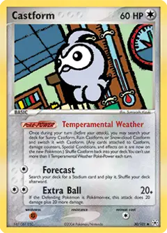 Castform, imagem de catálogo