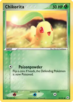 Chikorita, imagem de catálogo