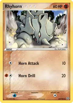 Rhyhorn, imagem de catálogo