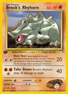 Brock's Rhyhorn, imagem de catálogo