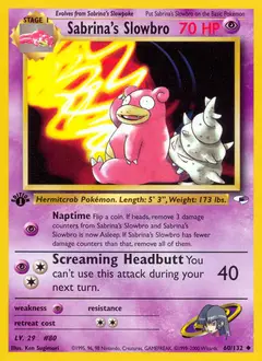 Sabrina's Slowbro, imagem de catálogo